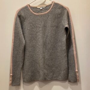Boden Gray and Pink Wool Sweater